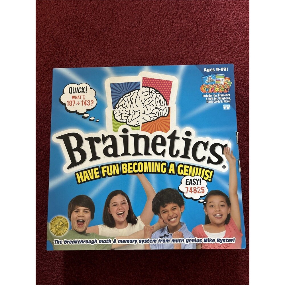 Brainetics Game Learning System for Math and Memory DVD Set Playbook Mike Byster